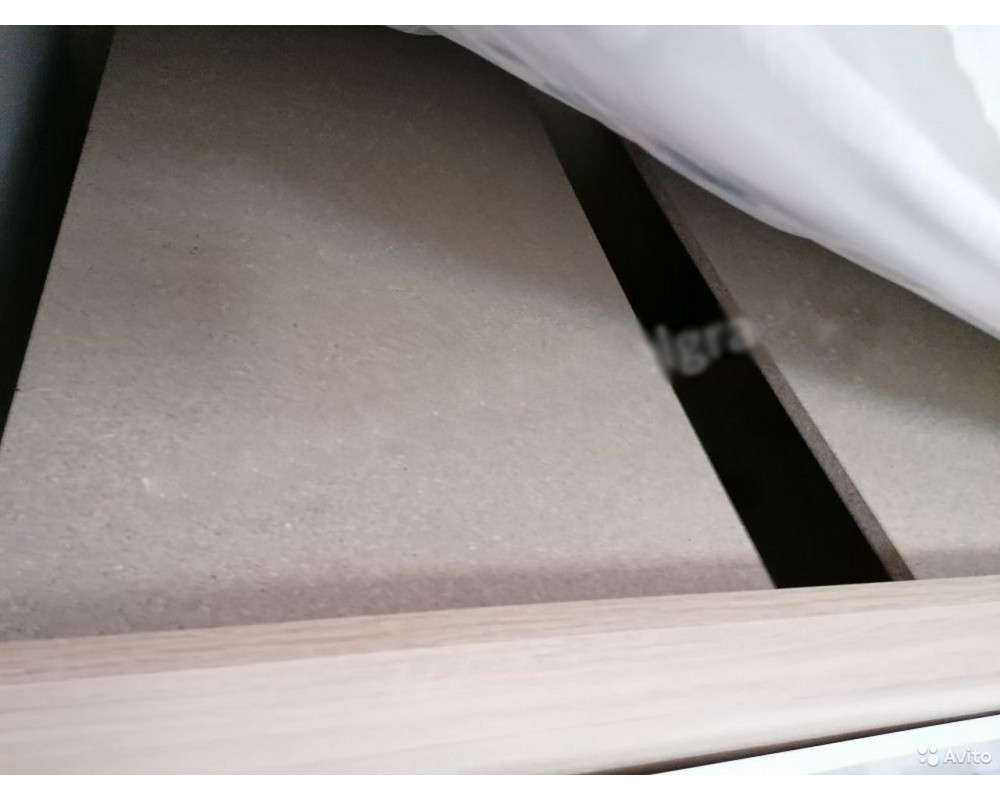 Кровать "Сакура" 1,4 м Дуб Сонома/Белый Глянец