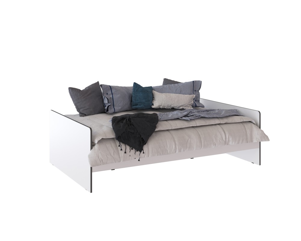Кровать 1,2 "Асцелла" белый/графит серый