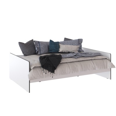 Кровать 1,2 "Асцелла" белый/графит серый