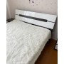 Кровать "Гавана" 1,4 м Белый акрил/ Венге (без матраса)