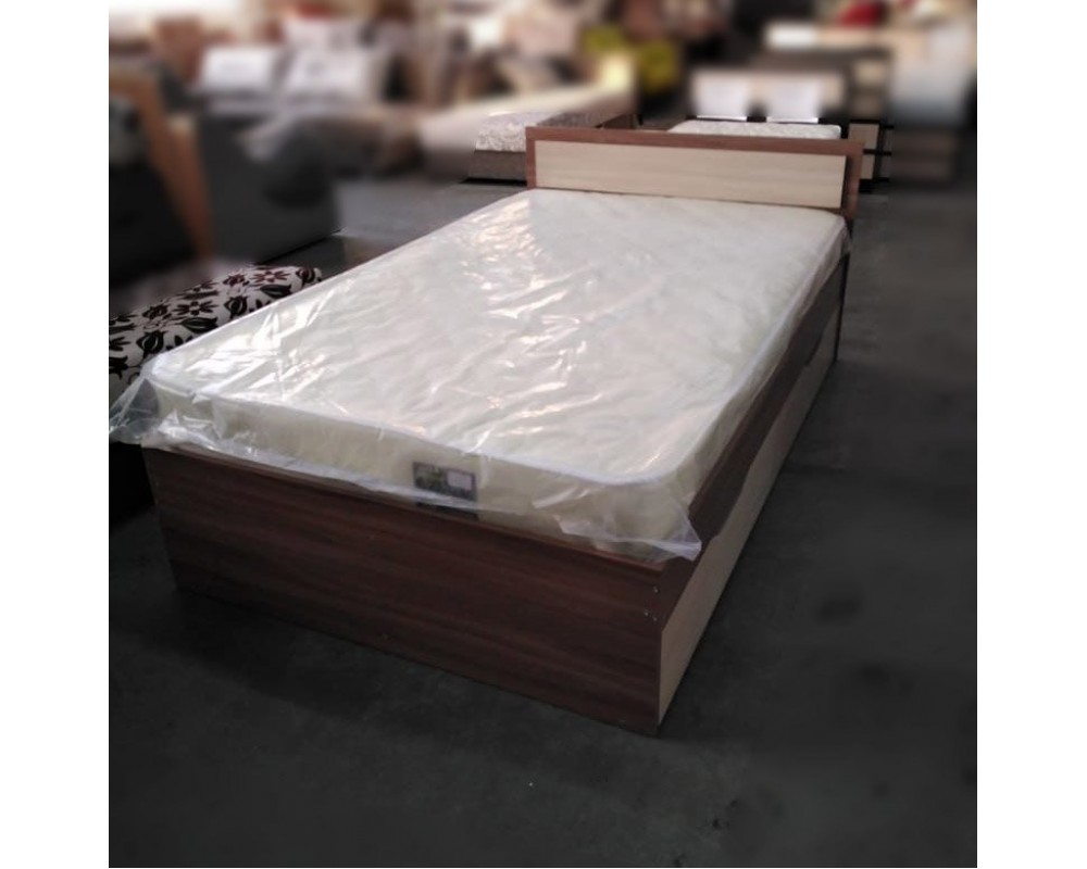 Кровать "Гармония КР-606" 1,2 м с матрасом, ясень
