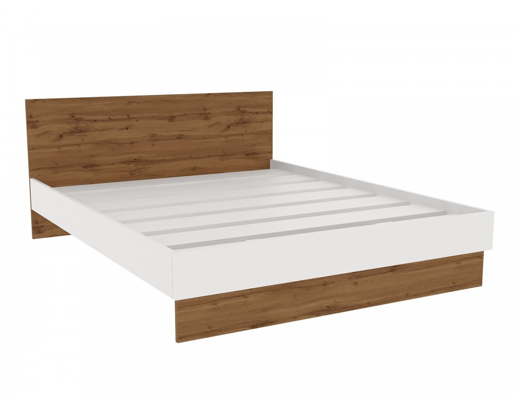 Кровать "Сканди" KР-1201 Белый/ Вотан 