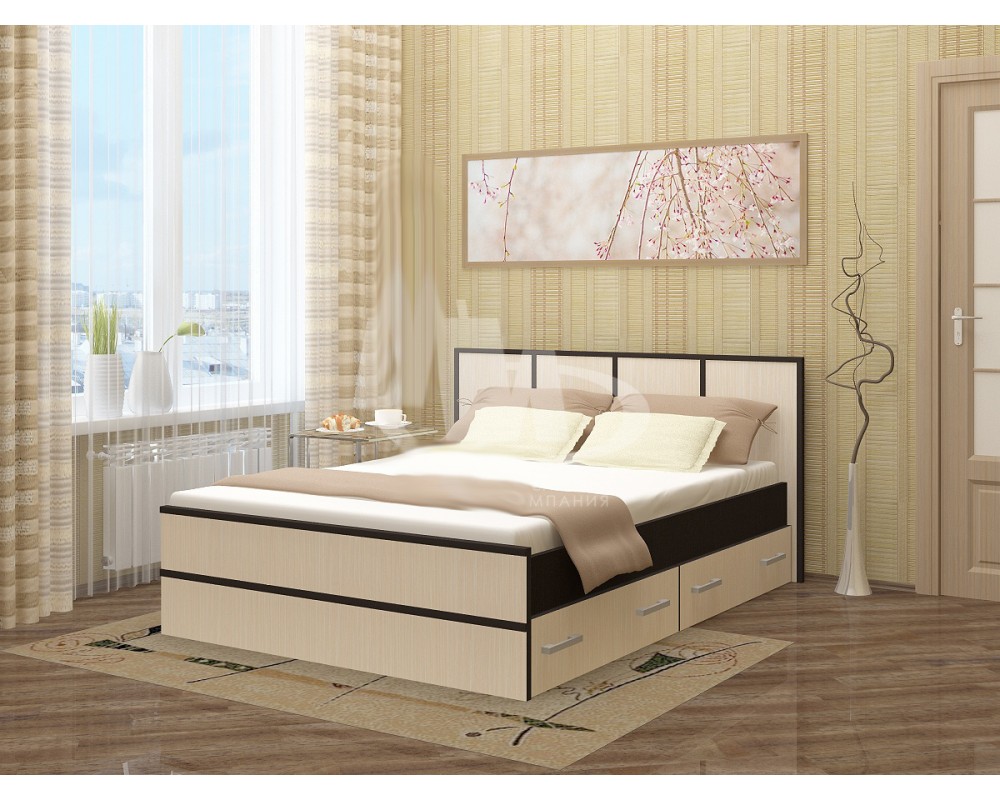 Кровать "Сакура" 1,4 м с матрасом