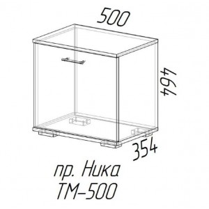 Тумба малая "Ника ТМ-500" Белый гладкий КВ