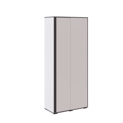 Шкаф угловой приставной "Асцелла" белый/графит серый