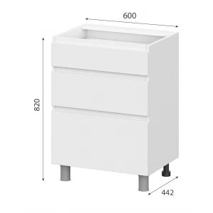 Стол с ящиками "Одри" 6с3 0,6м Белый