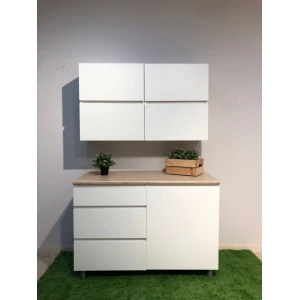 Кухня "Токио" 1.2м Белый текстурный