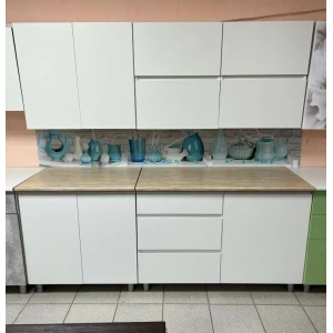 Кухня "Токио" 2м Белый текстурный