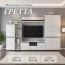 Модульная гостиная "Гретта" Дуб крафт белый/Антрацит №3