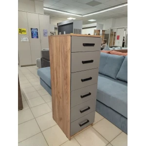 Комод "АУРА" 400.1 Графит/Дуб крафт табачный