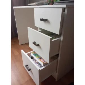 Стол компьютерный "Стандарт" Белый гладкий