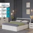 Кровать "Фиеста" 1,2м Дуб крафт белый/Графит