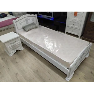 Кровать "Карина-6" 0,9м Белый жемчуг