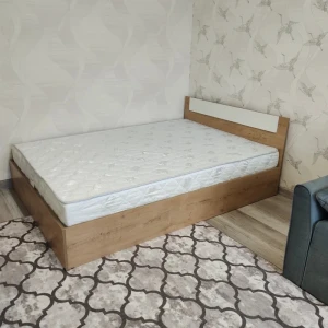 Кровать "Эко" 1.6 м Дуб Вотан/Белый