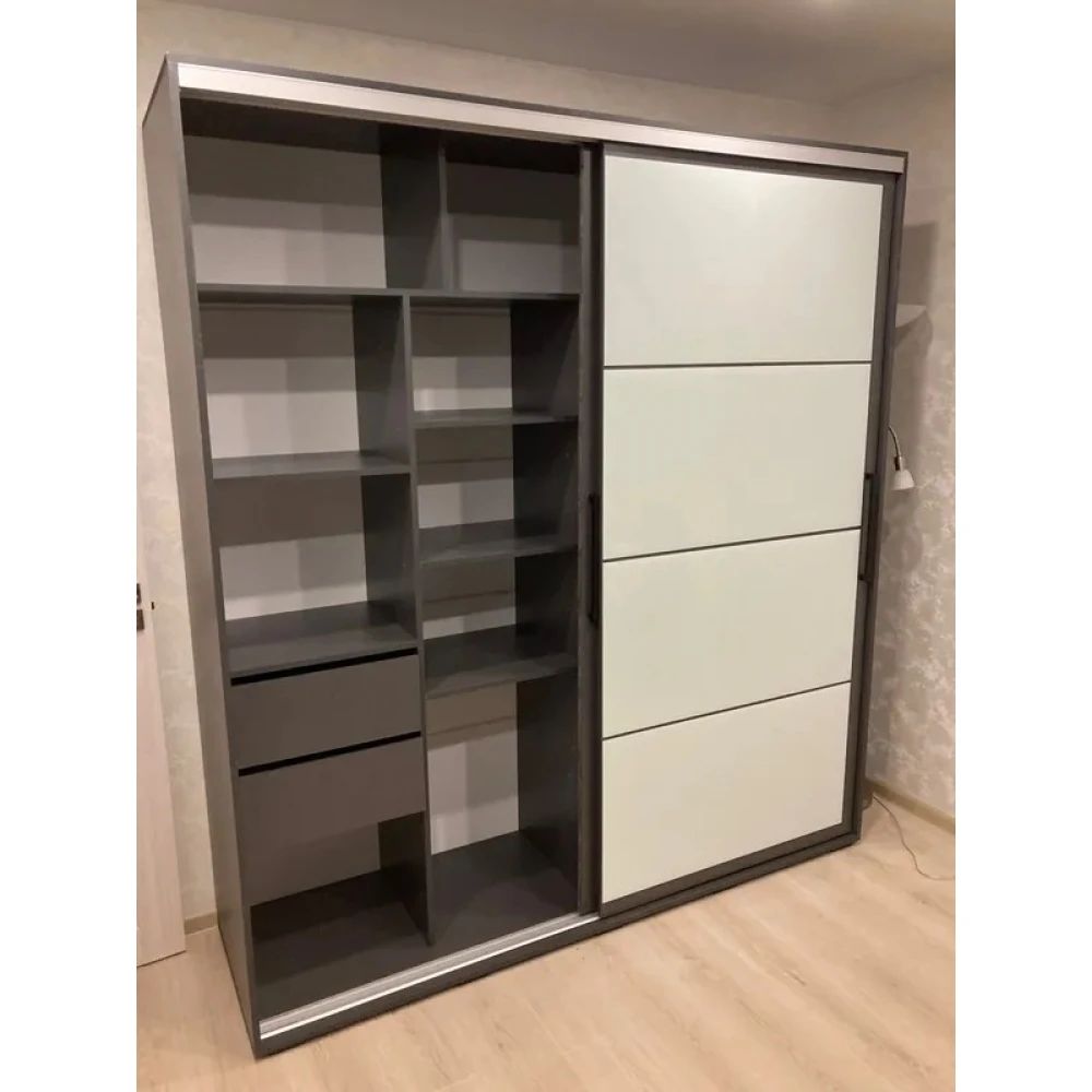 Шкаф-купе "Крафт-6" 1,6м ШКК-06 Графит