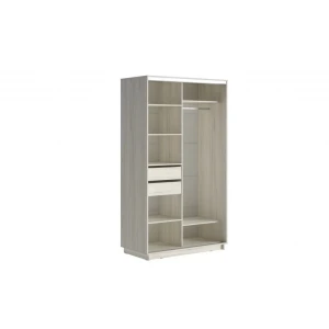 Шкаф-купе "СТОУН" 1200 Дуб крафт белый