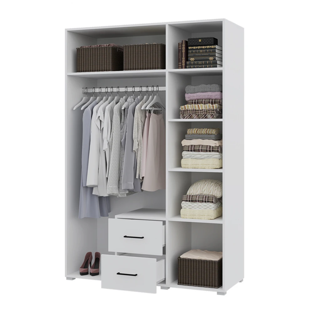 Шкаф "VICTOR" 3-х ств. 2 ящика Белый