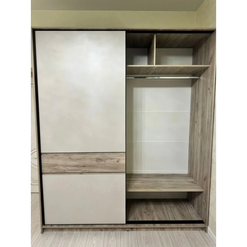 Шкаф-купе "Бостон" ШК-005 Дуб Крафт Золотой/Глянец Белый