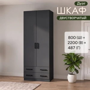 Шкаф "Дуэт" Графит КВ