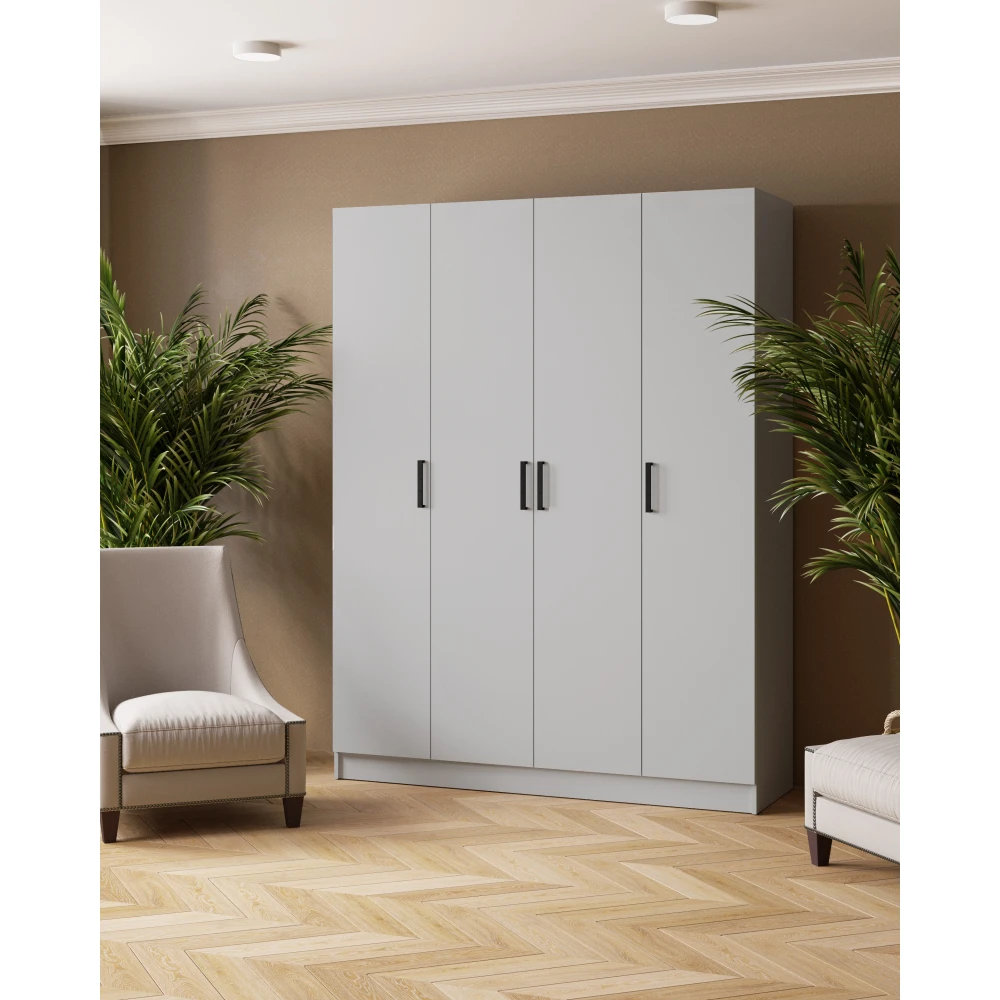 Шкаф "Ларс-1,6" без зеркала Камень серый