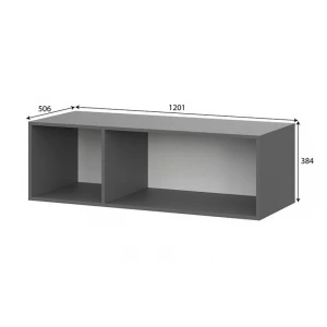 Шкаф "ШК 5" (1200 Антресоль) Графит