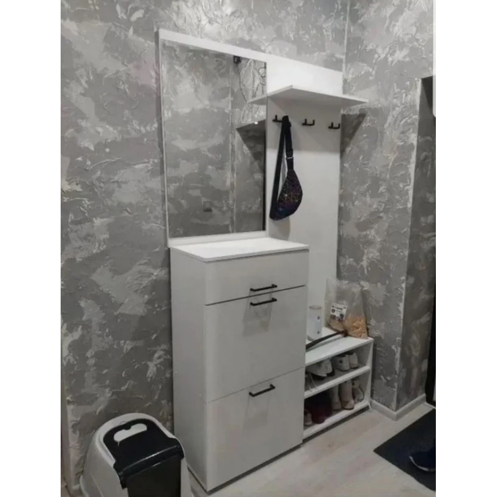 Прихожая "Монтана" Белый Гладкий