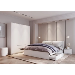 Модульная спальня "Симпл" Белая №1